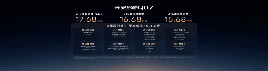 Q07天枢智能激光版上新1568万起OG真人平台智驾体验更出众！长安启源(图1)